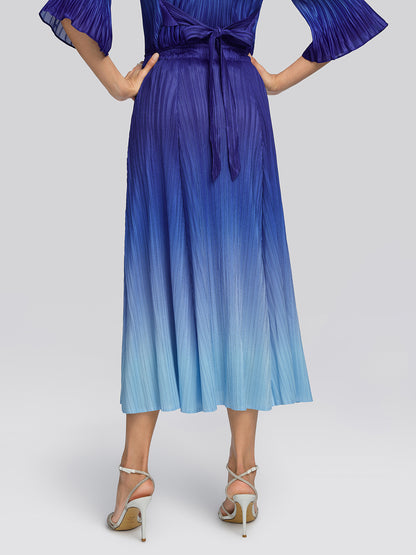 Pleated High-Waisted Gradient Set