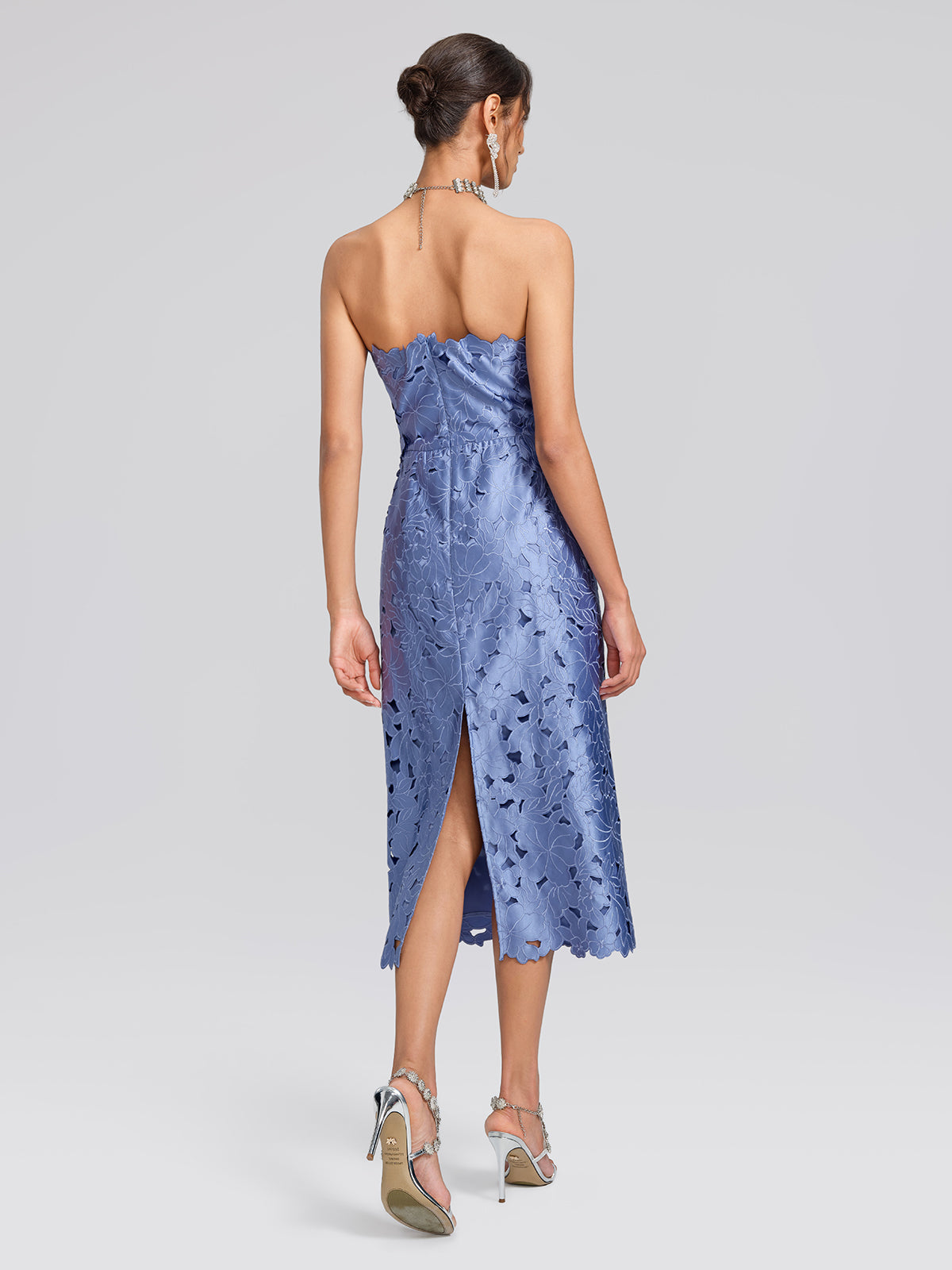 Embroidered Cutout Floral Maxi Dress