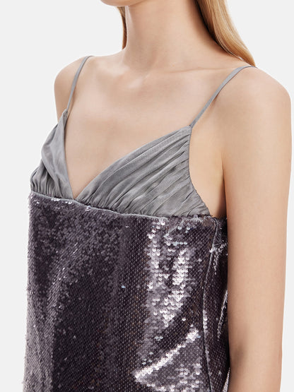 Starlit Sequin Draped Cami Top