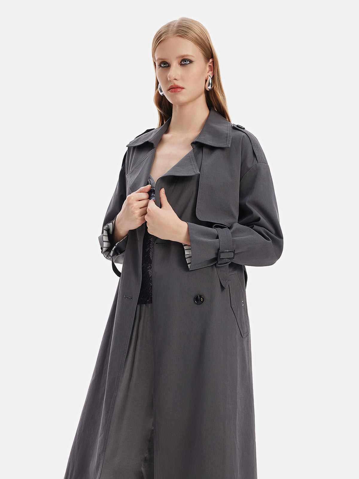 Classic Grey Trench Coat