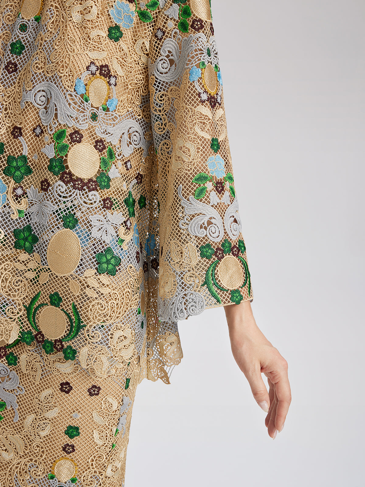 Bohemian Embroidered Floral Hand-Beaded Top