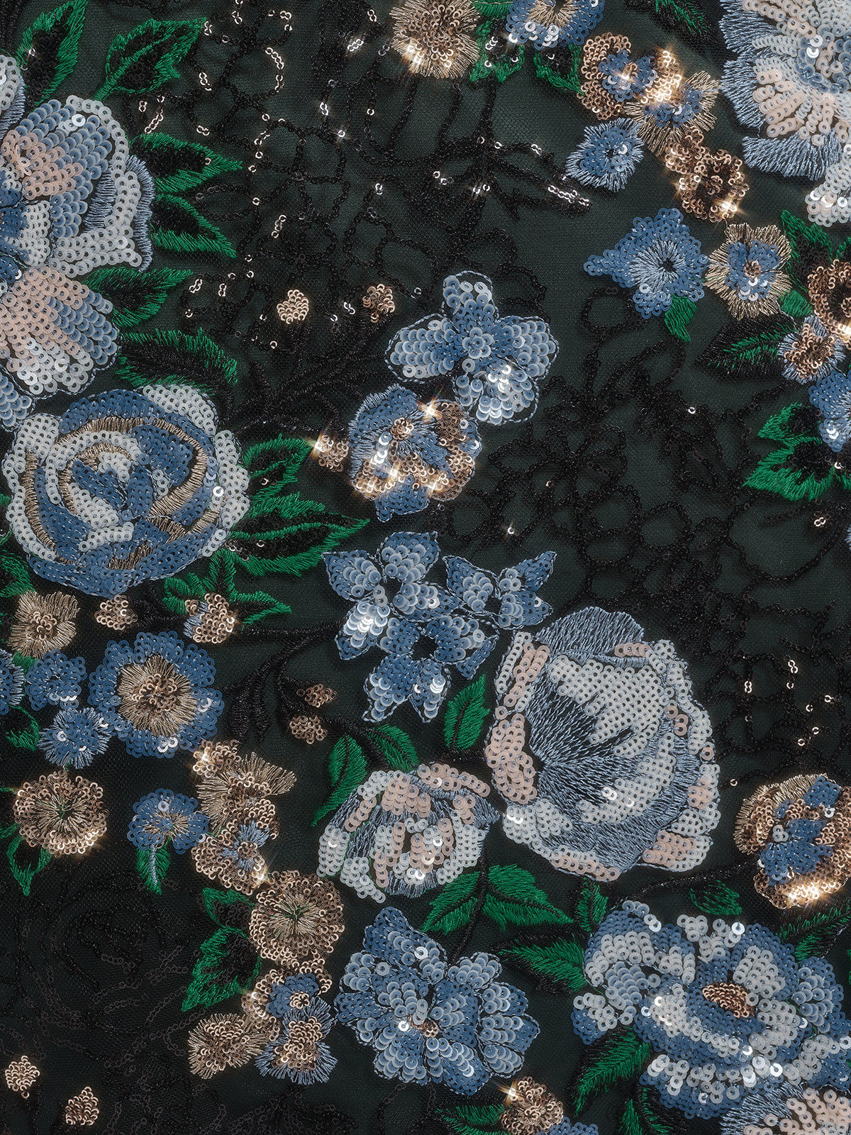 Sequin Lace-Trim Hand-Beaded Crystal Jacket