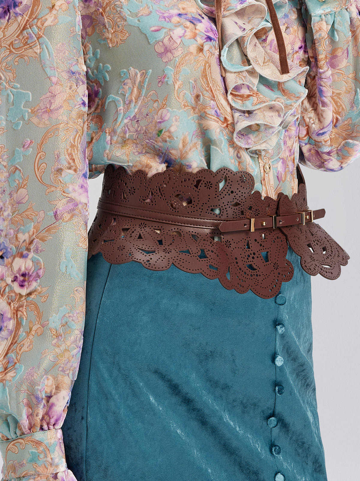 Bohemian Hollow Carved Leather Belt