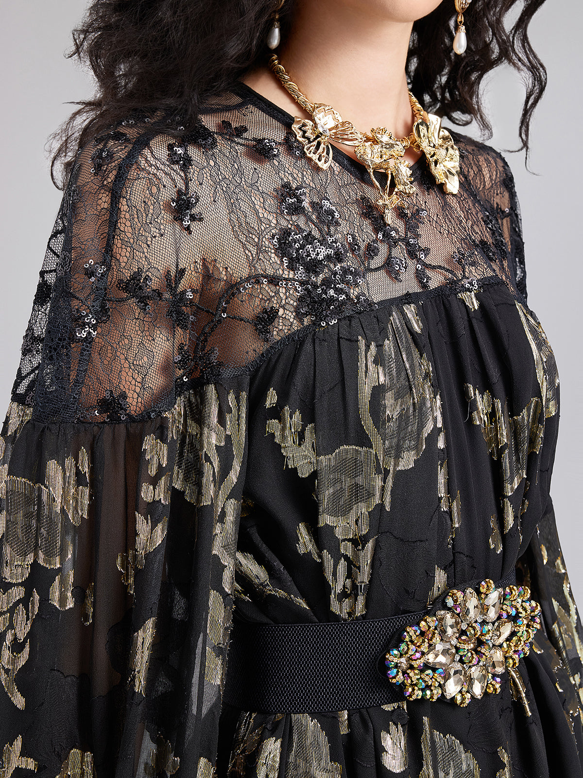 Limited Edition Silk Jacquard Gown