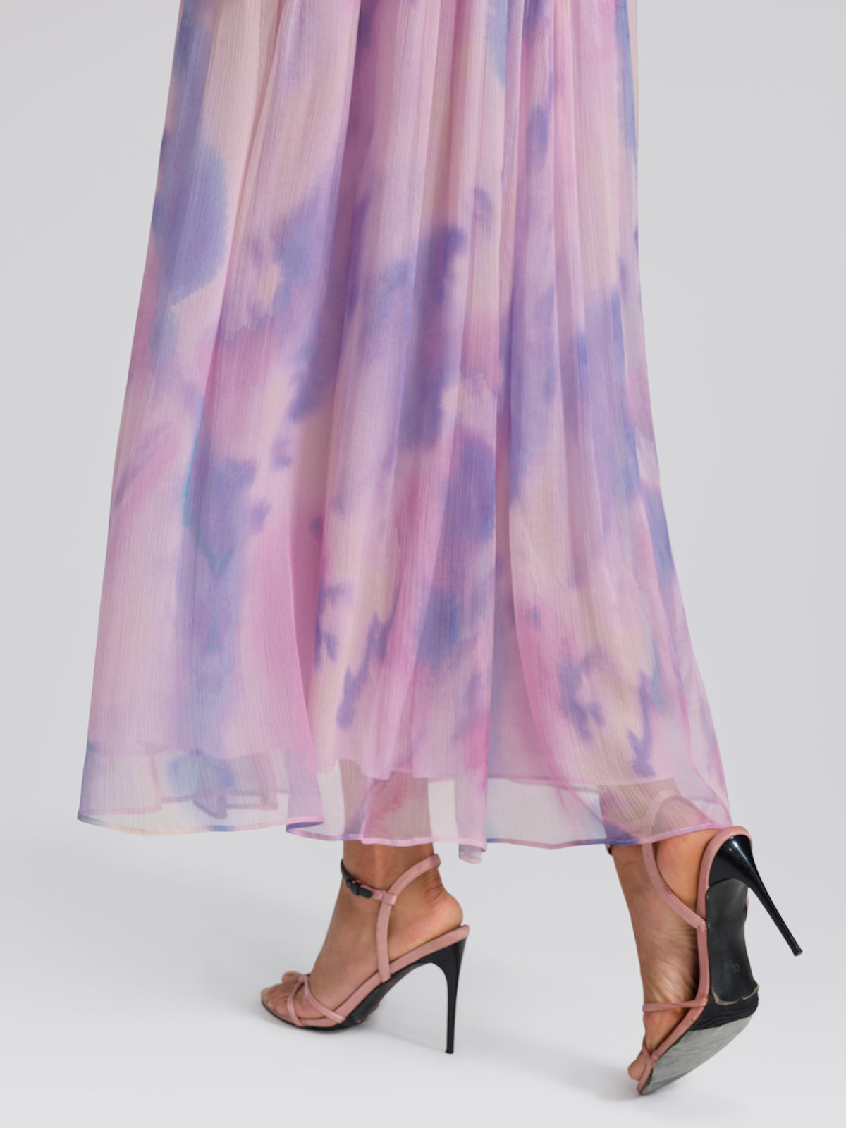 Silk Batwing Sleeve Waist-Defined Top & Skirt Set