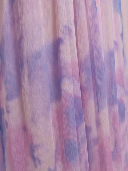 Silk Batwing Sleeve Waist-Defined Top & Skirt Set