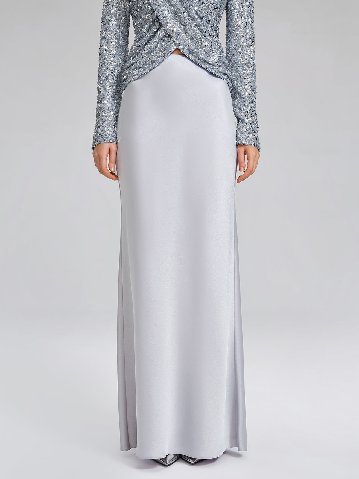 Acetate Satin Mermaid Maxi Skirt