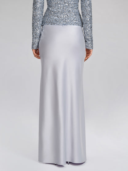 Acetate Satin Mermaid Maxi Skirt