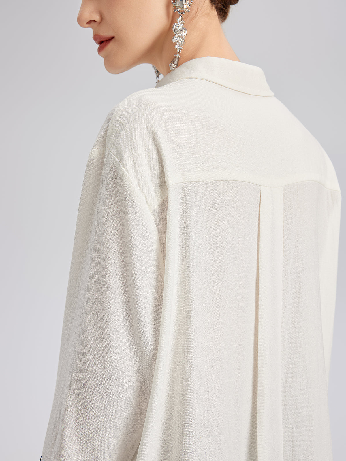 Linen Embroidered Relaxed Shirt
