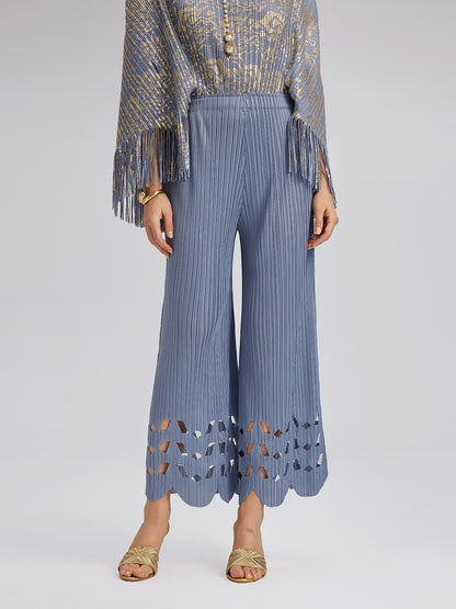 Pleated Fringe & Cutout Two-Piece Set