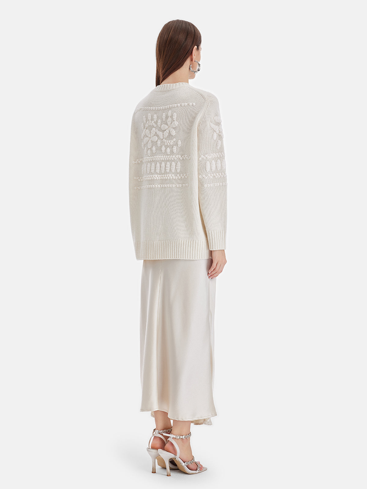 Cashmere Jacquard Pullover Sweater