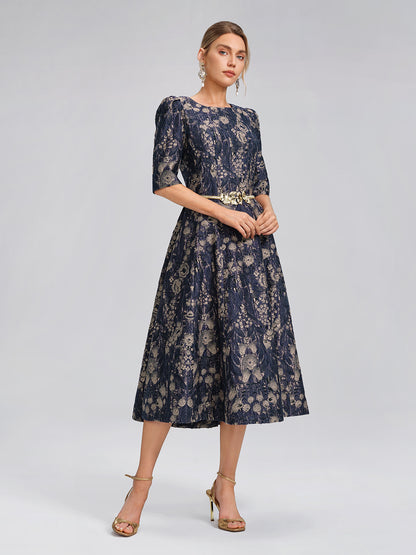 Burnout Cutwork Floral Artistic Dress