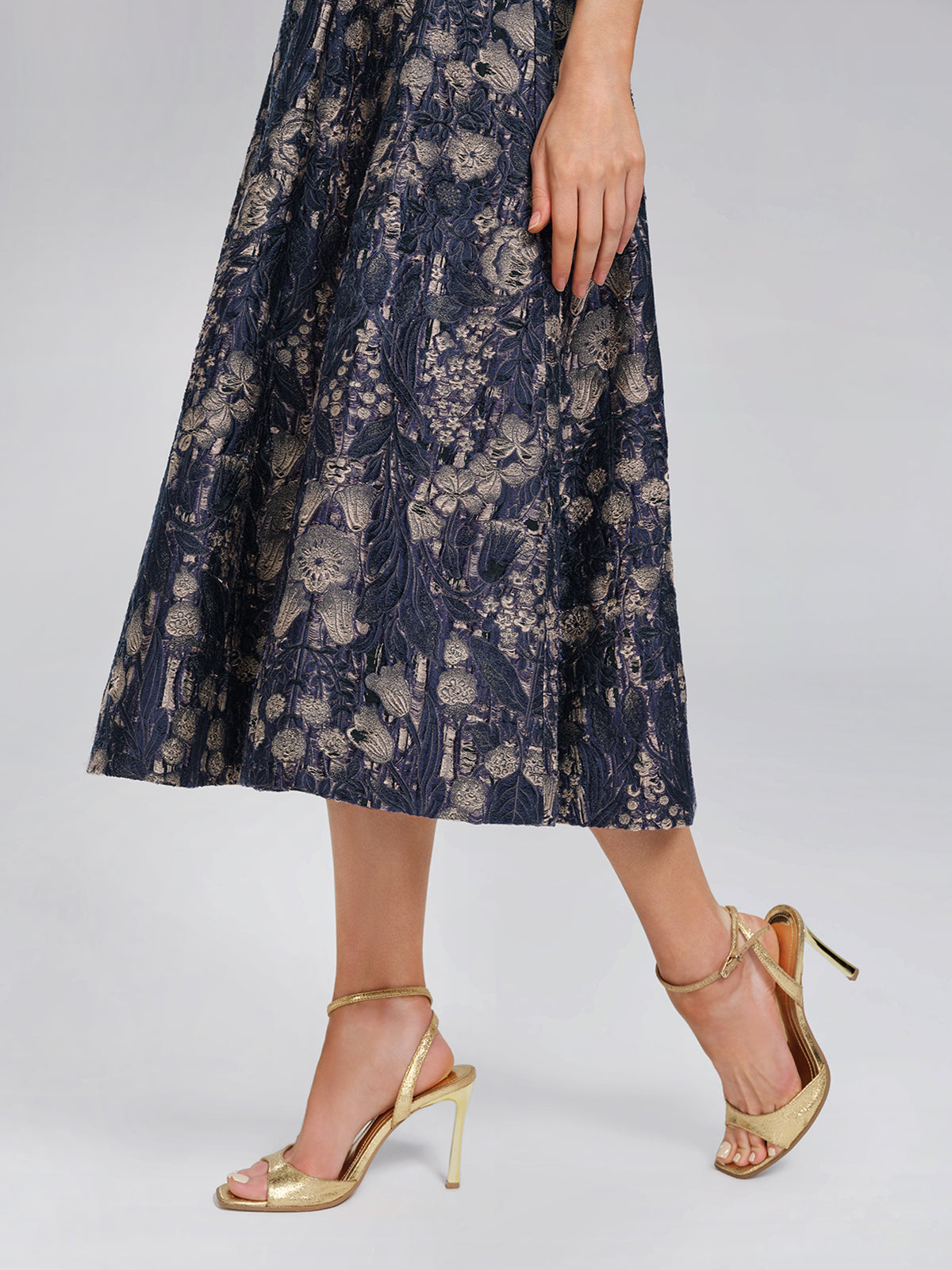 Burnout Cutwork Floral Artistic Dress