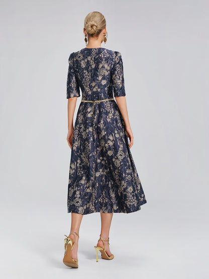 Burnout Cutwork Floral Artistic Dress