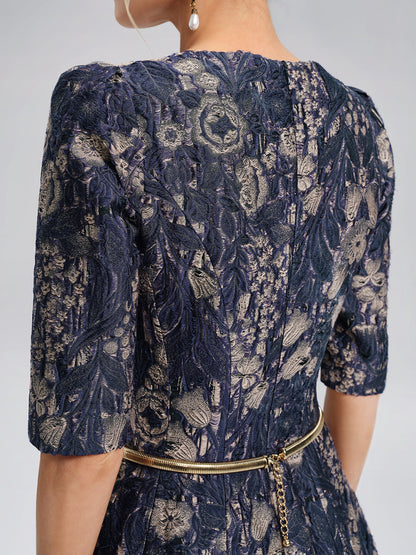 Burnout Cutwork Floral Artistic Dress