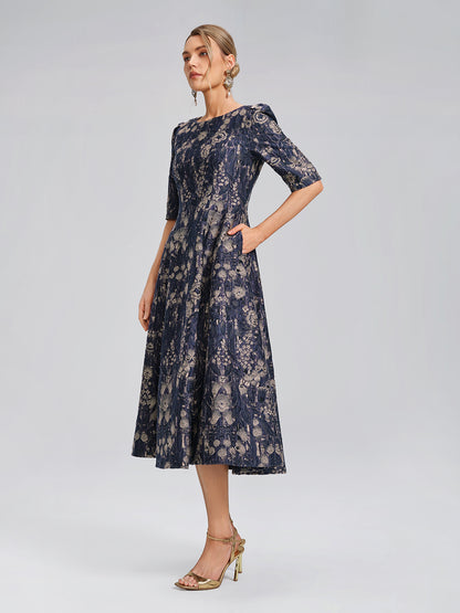 Burnout Cutwork Floral Artistic Dress