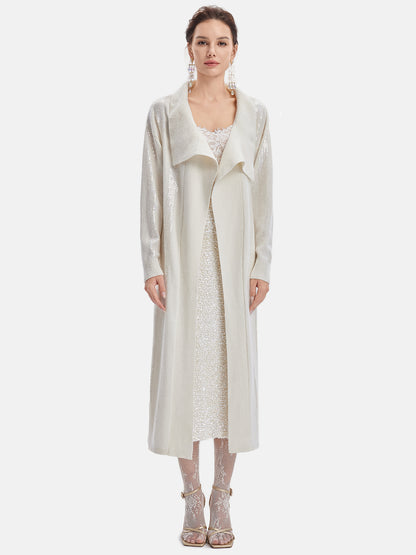 Italian Wool Embroidered Sequin Coat