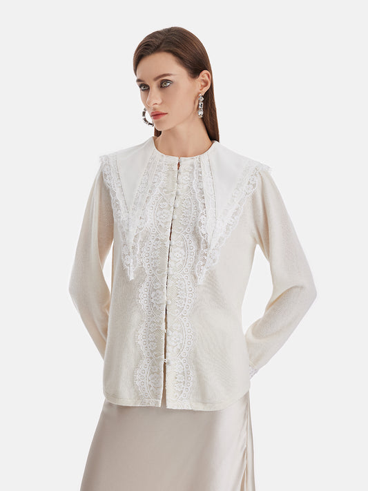 Australian Cashmere Lace Cardigan