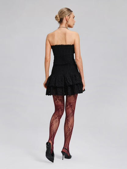 Lace Pattern Stretch Fishnet Tights