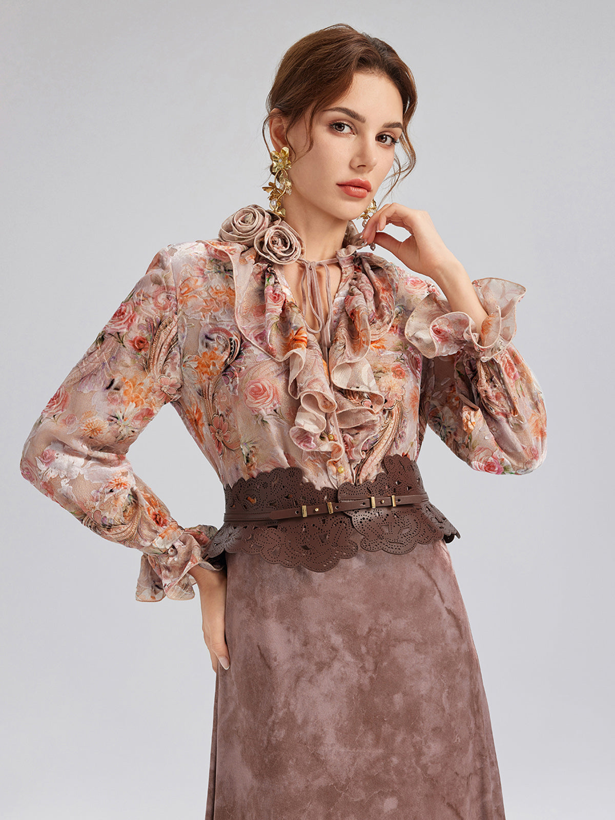 Bohemian Hollow Carved Leather Belt