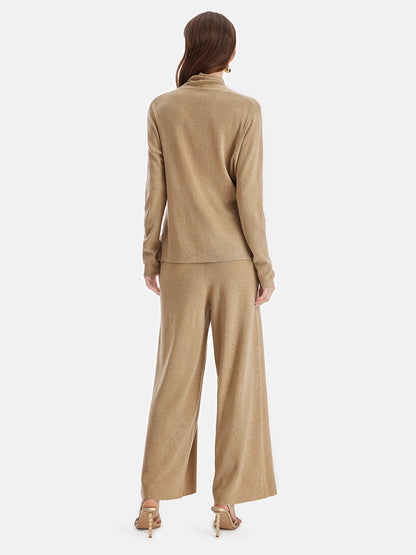 Premium Cashmere Wide-Leg Trousers