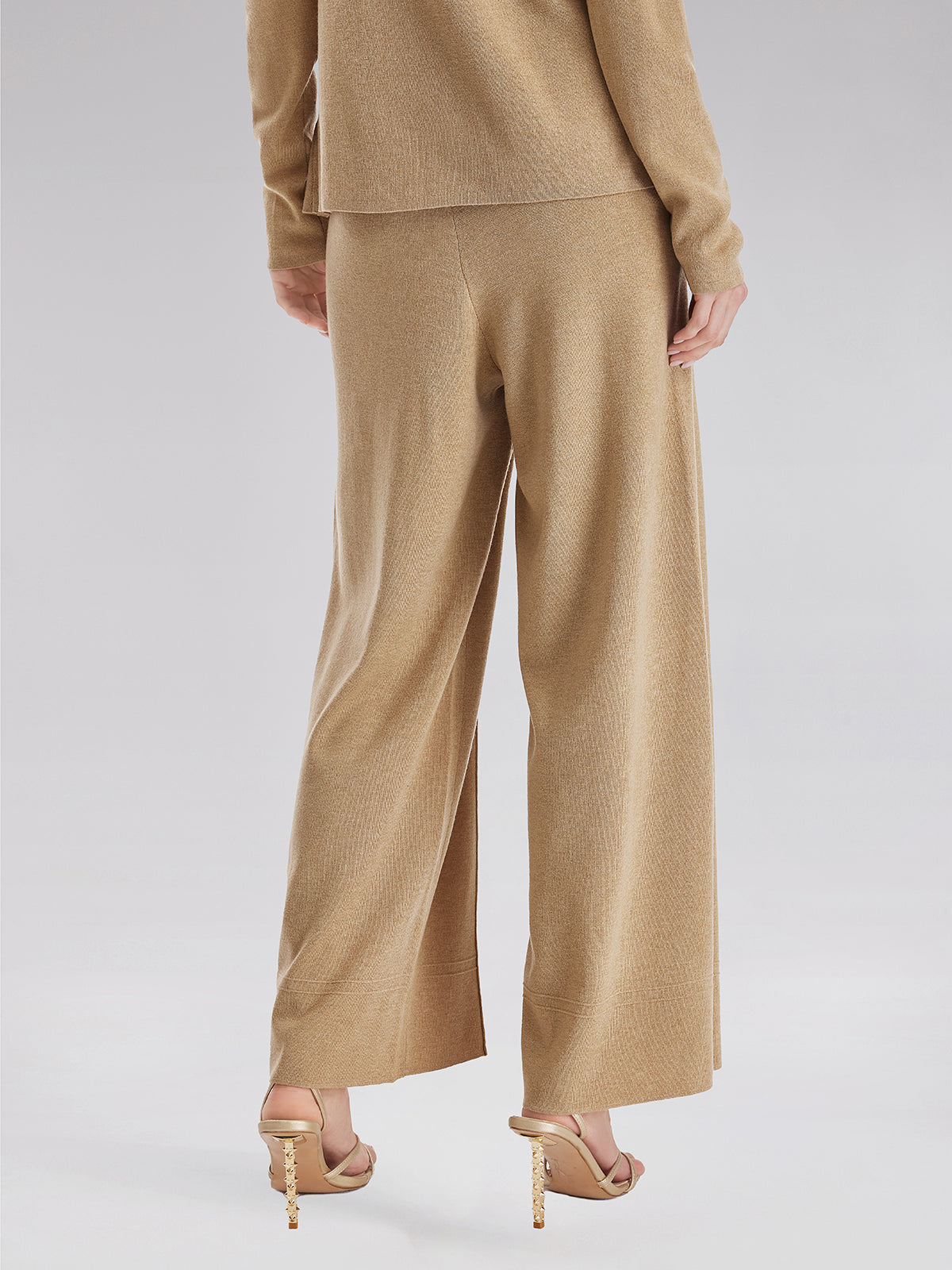 Final Sale | Premium Cashmere Wide-Leg Trousers