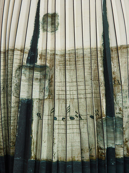 Artfully Pleated Elastic Waist Skirt