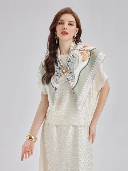 【FREE GIFT】Radiant Floral Silk Scarf