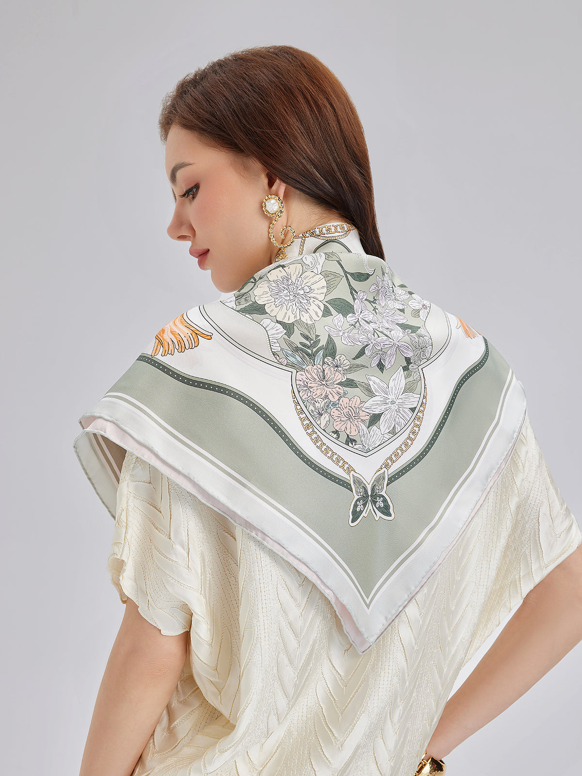 【FREE GIFT】Radiant Floral Silk Scarf