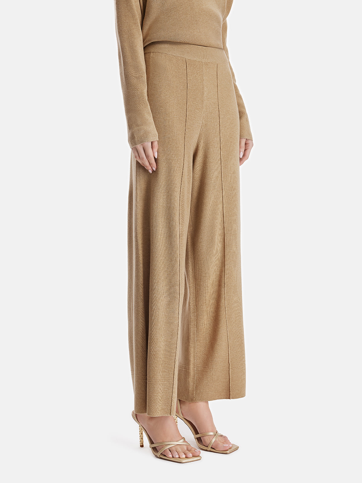 Premium Cashmere Wide-Leg Trousers