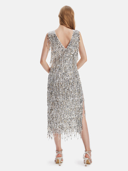 Sparkling Tassel Sequin Dress