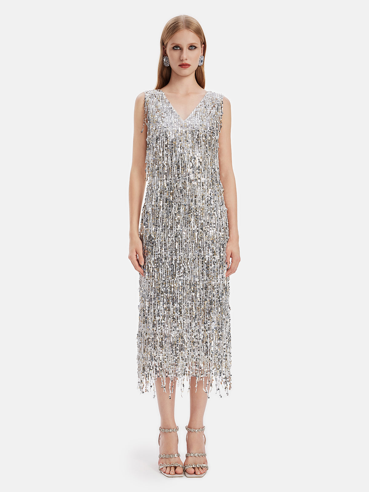 Sparkling Tassel Sequin Dress