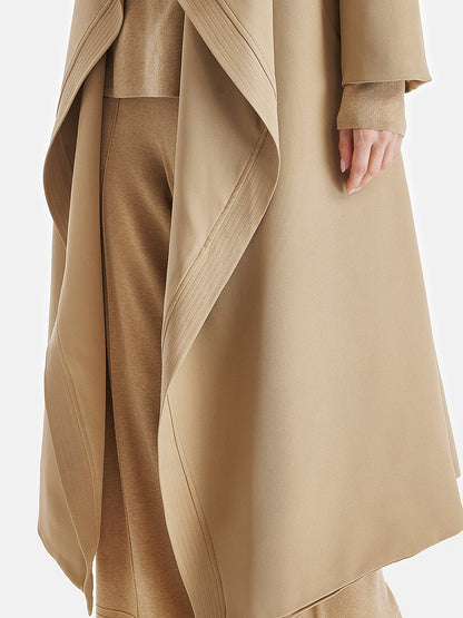 Oversized Collar Quilted Trench Coat