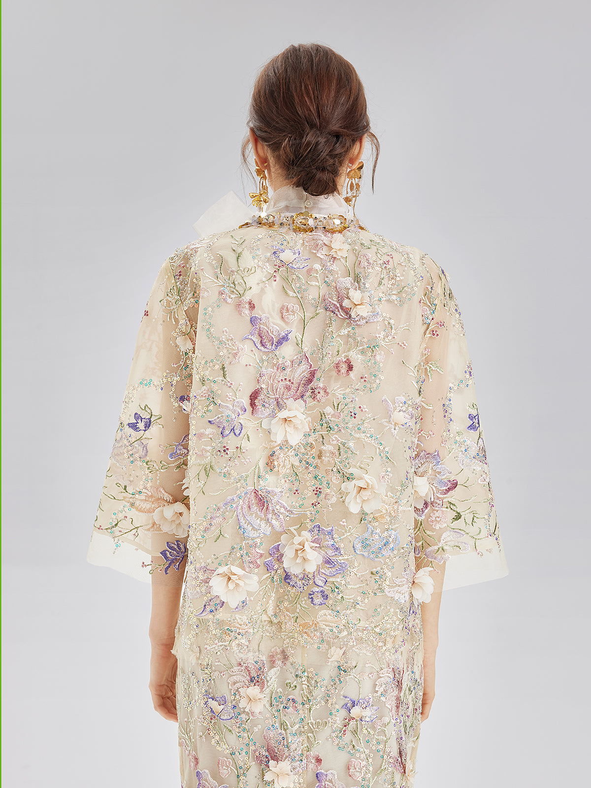 Final Sale | Handcrafted 3D Floral Beaded Embroidery Jacket