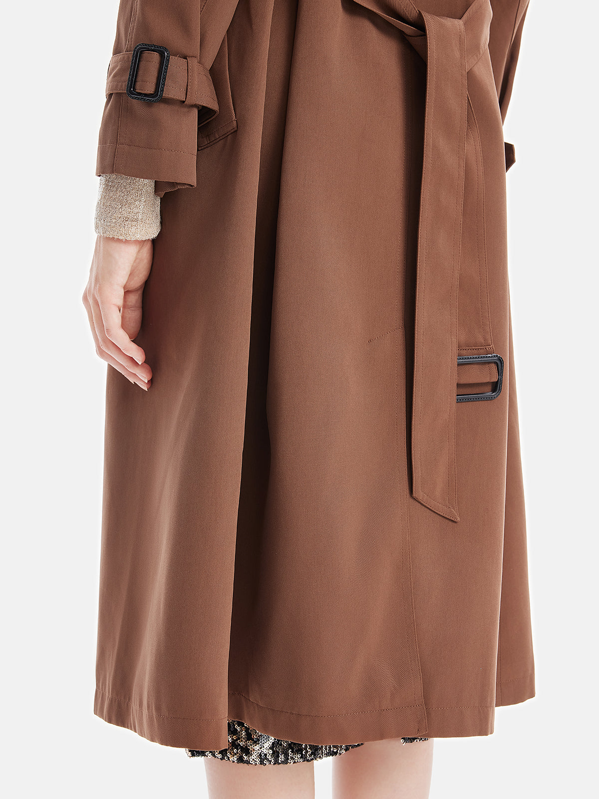 Classic Lapel Double-Breasted Trench Coat