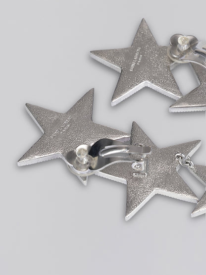 Crystal Star Chain Drop Earrings