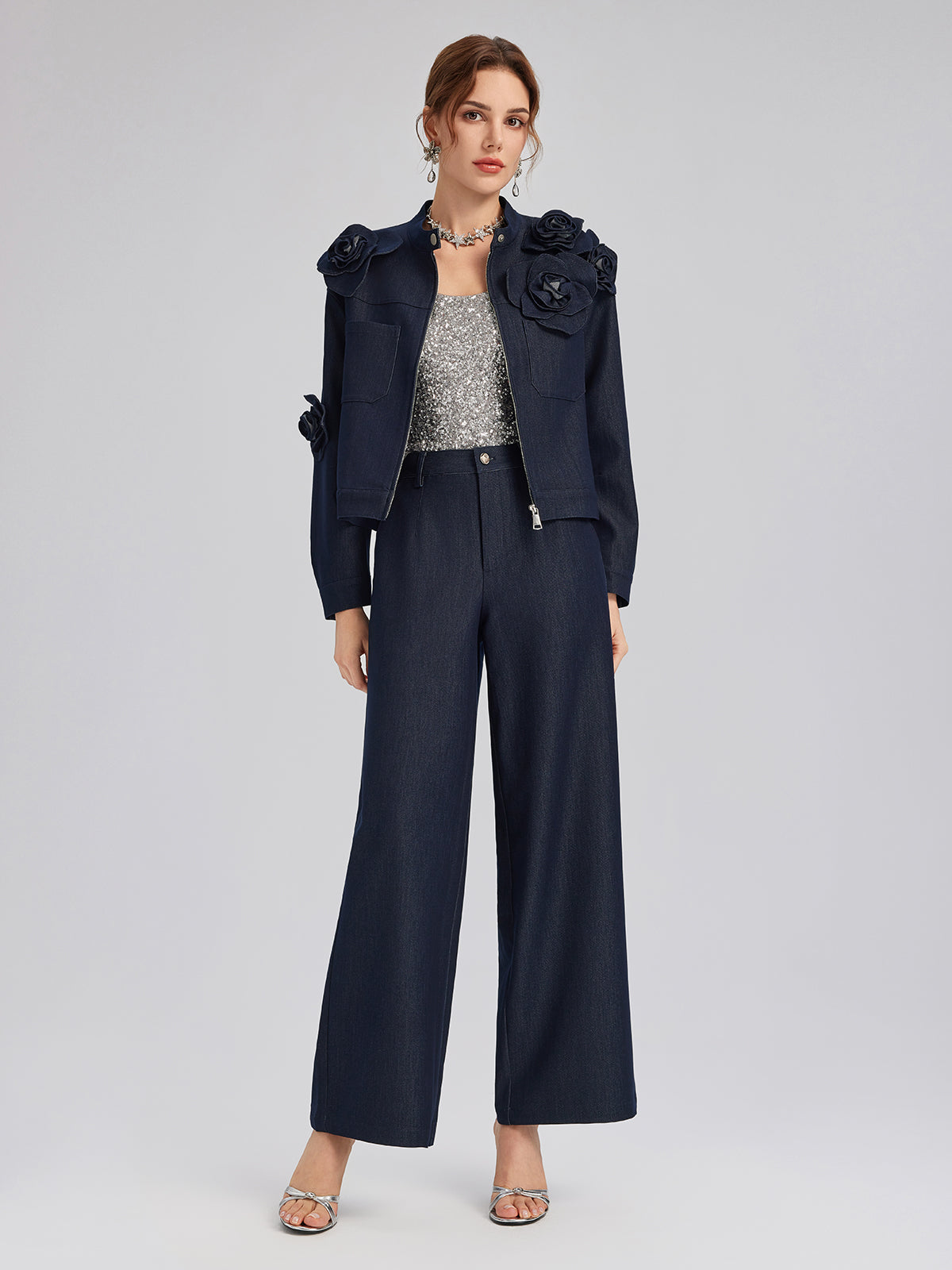 Handcrafted 3D Floral Jacket