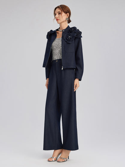 Handcrafted 3D Floral Jacket