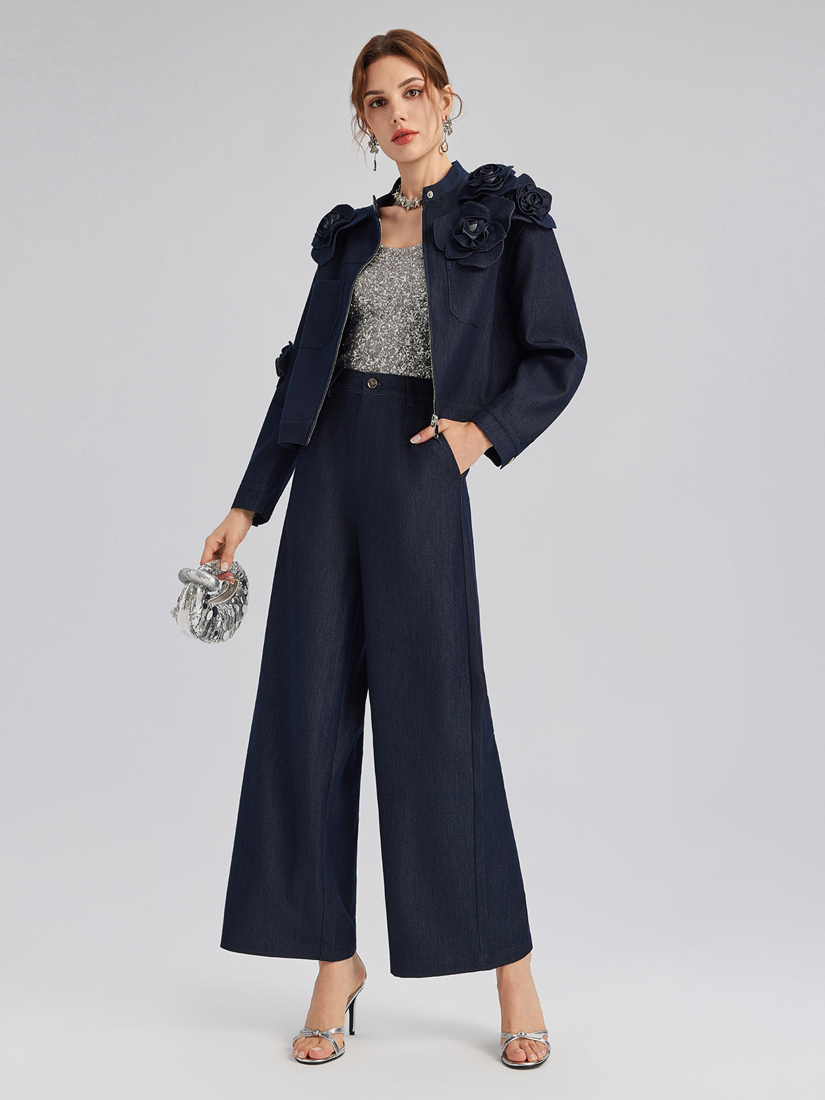 Handcrafted 3D Floral Jacket