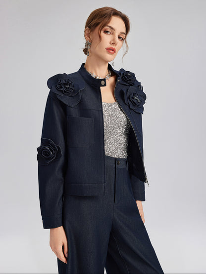 Handcrafted 3D Floral Jacket