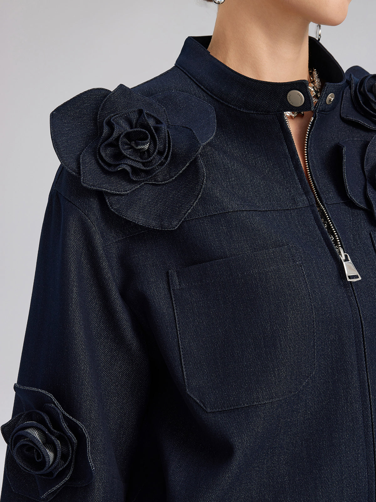 Handcrafted 3D Floral Jacket