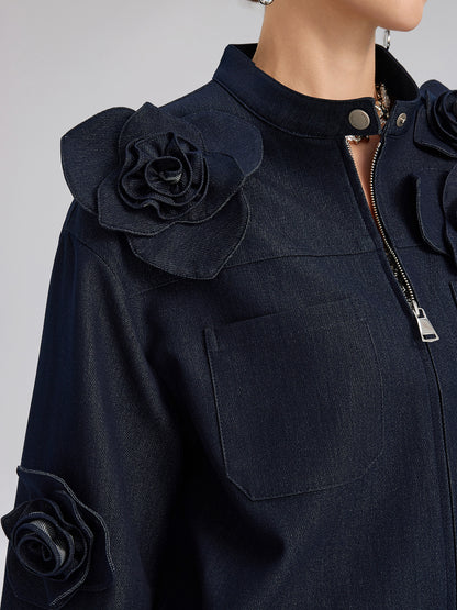 Handcrafted 3D Floral Jacket