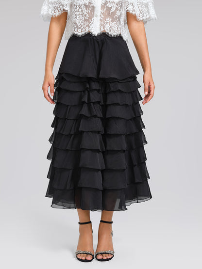 Versatile Organza Tiered Skirt