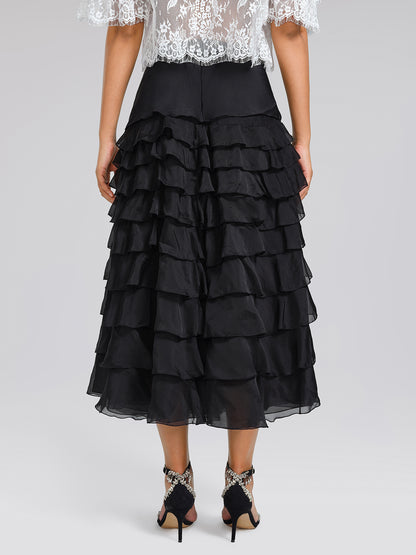 Versatile Organza Tiered Skirt