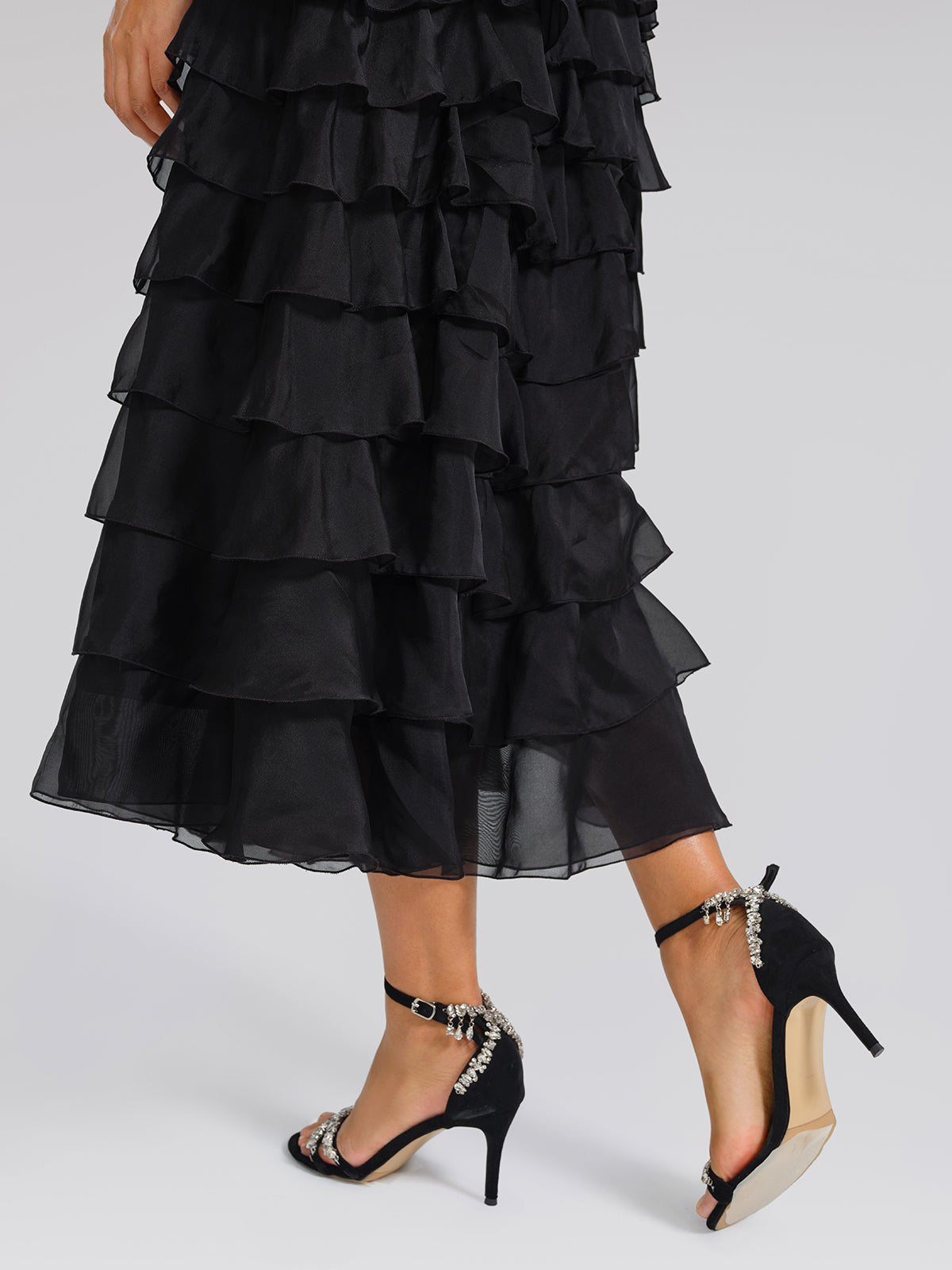 Versatile Organza Tiered Skirt