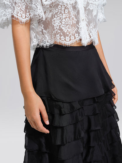 Versatile Organza Tiered Skirt