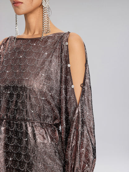 Off-Shoulder Rhinestone Top