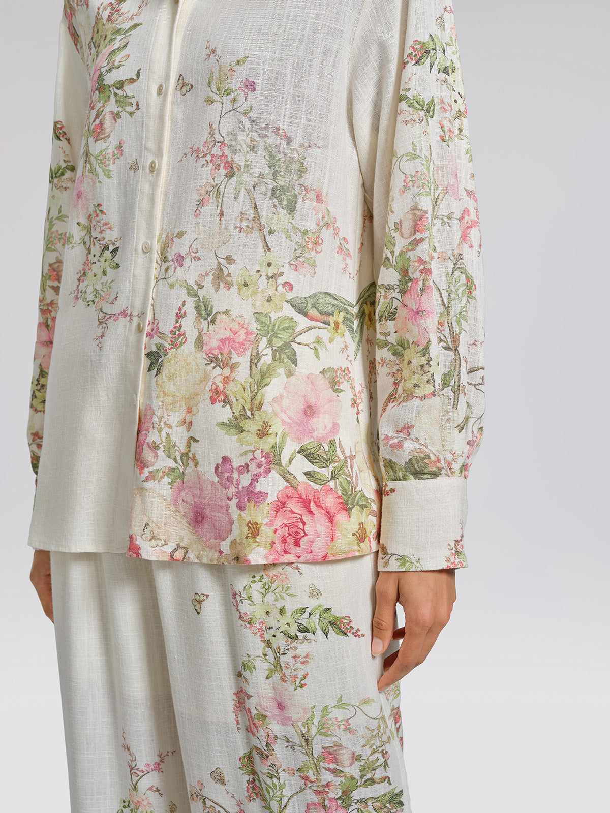 Cotton Linen Printed Breathable Shirt