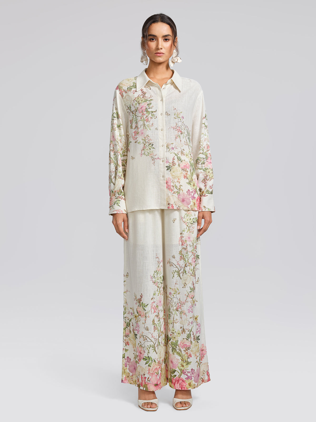 Cotton Linen Printed Breathable Shirt