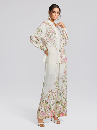 Cotton-Linen Printed Breathable Pants